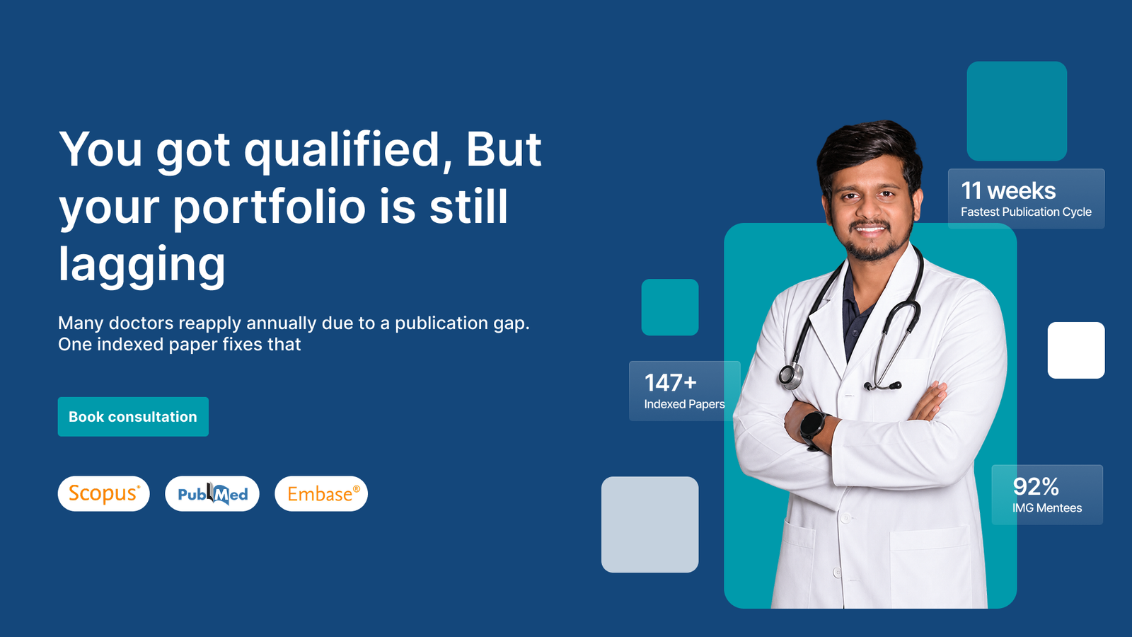 Years of clinical work. Nothing indexed under your name yet.